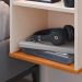 Jogo Quarto Casal 2 Mesas Cabeceira Suspensa Madri Divisória Superior Off White/Cinamomo Painel Estofado Parise Cama Box 1,40 Bege Suede - Lojas RPM