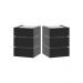 Kit 2 Arandelas de Parede Plus 1102 Preto com Focos e 2 Frisos - RPM Móveis