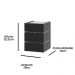 Kit 2 Arandelas de Parede Plus 1102 Preto com Focos e 2 Frisos - RPM Móveis