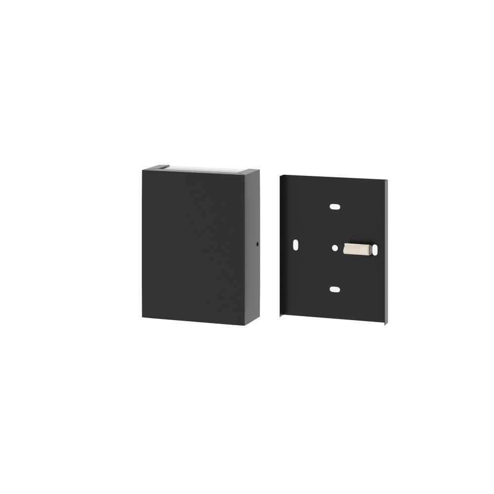 Kit 2 Arandelas de Parede Slim 1301 Preto com Focos - RPM Móveis