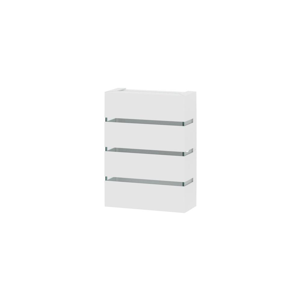 Kit 2 Arandelas de Parede Slim 1303 Branco com Focos e 3 Frisos - RPM Móveis
