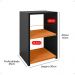 Kit 2 Mesa de Cabeceira Pequena Mesinha Prateleira Lateral Cama Box Casal Criado Retrô Quarto Bella - Preto/Cinamomo - RPM