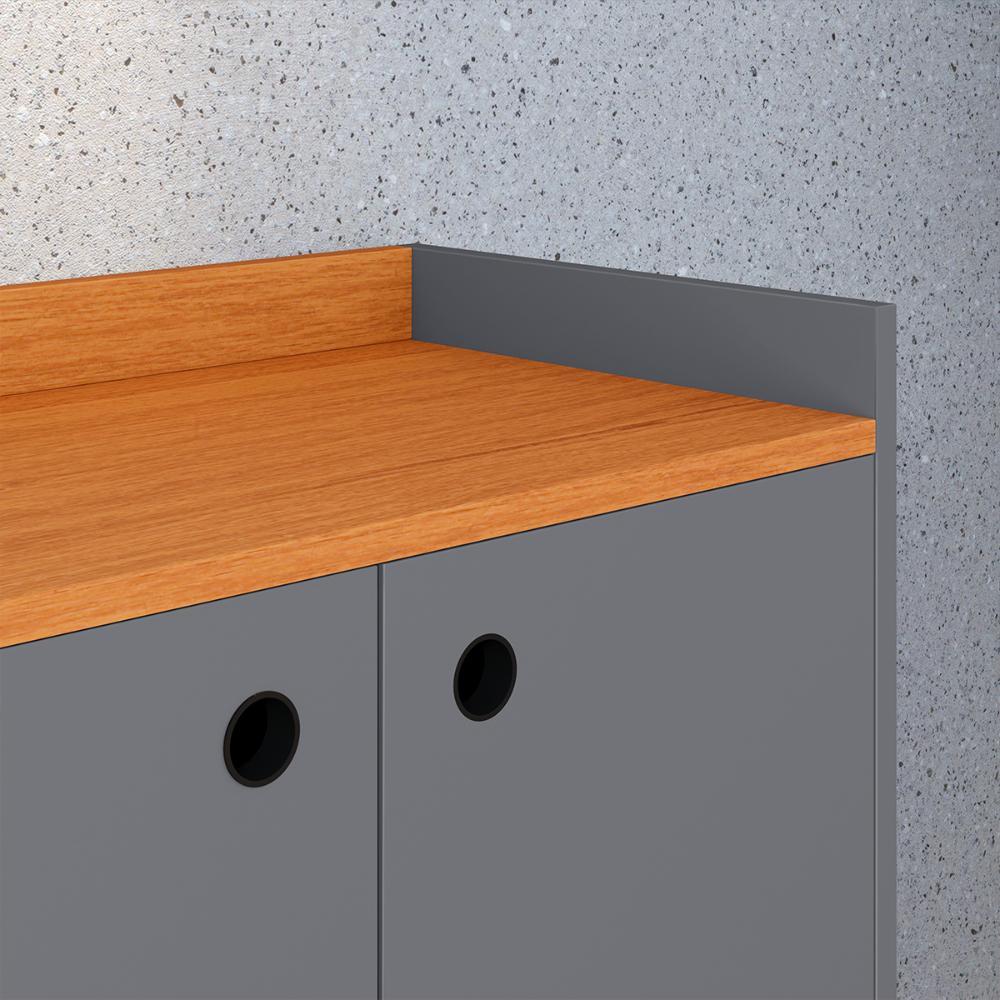 Kit 2 Mesas Cabeceira Decore Mesinha Gaveta Nicho Aparador Buffet Wood New Cinza/Cinamomo Retrô Pés Palito - Lojas RPM