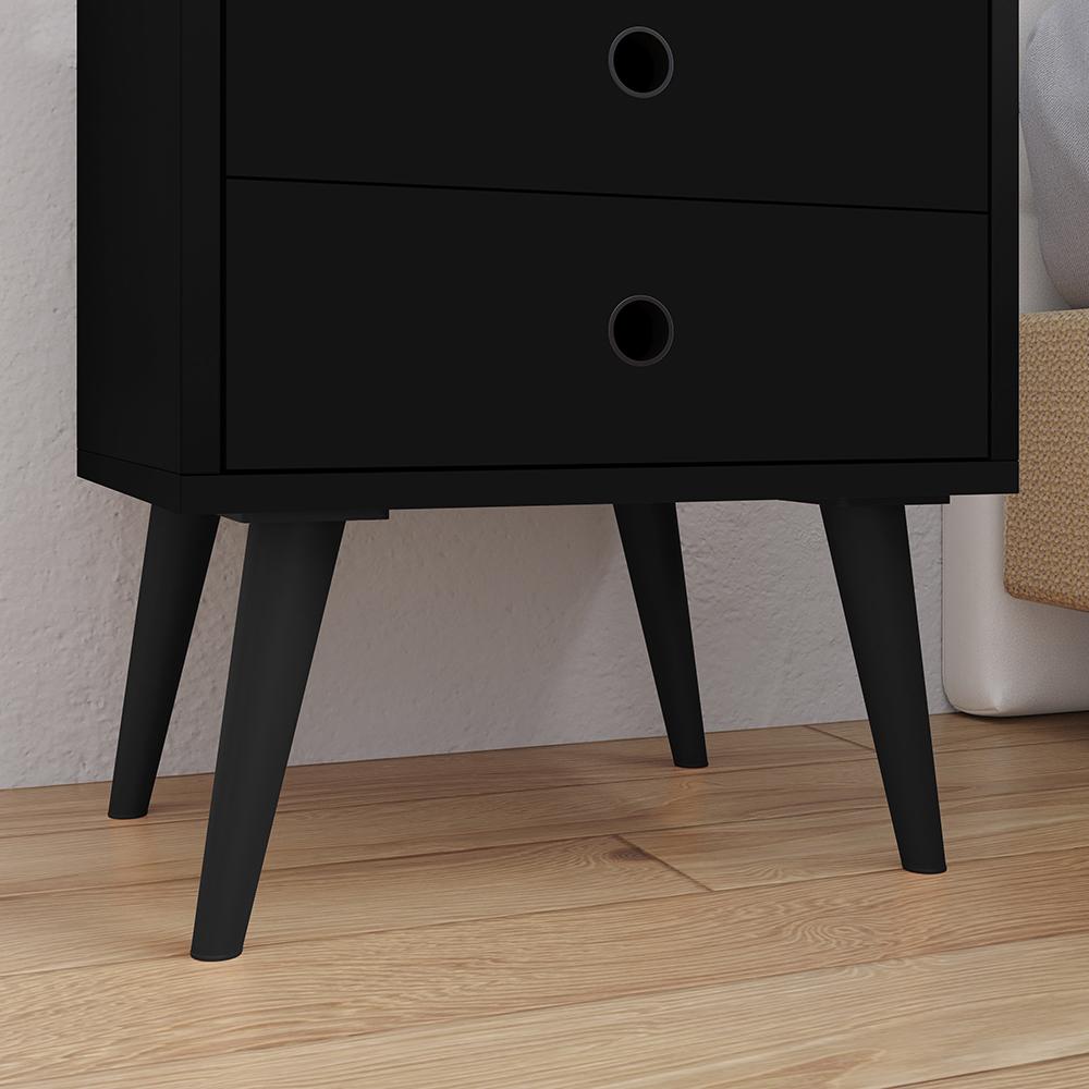 Kit 2 Mesas Cabeceira Dream Preto Mesinha Lateral Cama Sapateira Vertical Milano Banquinho Organizador Quarto Cinamomo - Lojas RPM