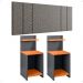 Kit 2 Mesas Cabeceira Fantasy Cinza/Cinamomo Prateleira Nicho Mesinha Pequena Painel Suspenso Luana Linho 1,95 Cama Box King Size Quarto - Lojas RPM