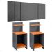 Kit 2 Mesas Cabeceira Fantasy Cinza/Cinamomo Prateleira Nicho Mesinha Pequena Painel Suspenso Luana Suede 1,95 Cama Box King Size Quarto - Lojas RPM