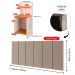 Kit 2 Mesas Cabeceira Fantasy Off White/Cinamomo Mesinha Organizadora Prateleira Painel Suspenso Cama Box Queen Size 1,60 Bege Suede - Lojas RPM