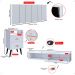 Kit 2 Mesas Cabeceira Penteadeira Suspensa Classic Branco Cabeceira Júlia 1,60 Cama Box Queen Size Corino - Lojas RPM