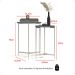 Kit 2 Mesas Laterais Sofá Industrial Redonda Mesinhas Canto Prisma Tampo MDF Apoio Aparador Objeto Pés Ferro Sala Quarto - Cinza - RPM