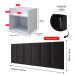 Kit 2 Mesas Suspensa Madri Branco Nicho Aparador Lateral Cabeceira Bia 1,60 Painel Cama Box Queen Size Preto Suede Quarto
