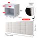 Kit 2 Mesas Suspensa Madri Nicho Aparador Lateral Cabeceira Bia 1,60 Painel Cama Box Queen Size Quarto - Branco