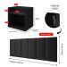 Kit 2 Mesas Suspensa Madri Nicho Aparador Lateral Cabeceira Bia 1,60 Painel Cama Box Queen Size Suede Quarto - Preto
