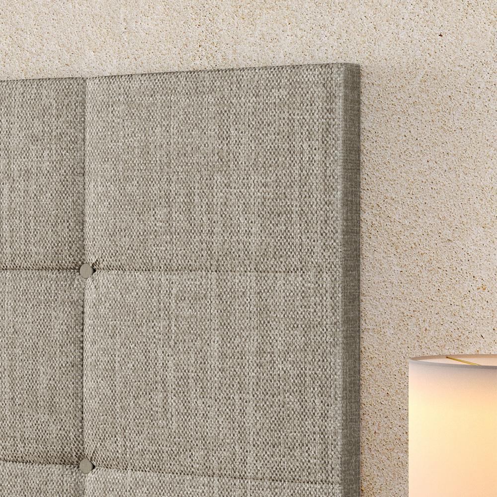 Kit 2 Mesas Suspensa Madri Off/Cinamomo Nicho Aparador Lateral Cabeceira Bia 1,60 Painel Cama Box Queen Size Bege Linho Quarto