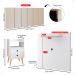 Kit 2 Mesinhas Apoio Branco Painel Tv 32 Polegadas Prateleira Suspensa Cabeceira Cama Box Queen Size 1,60 Areia Suede - Lojas RPM