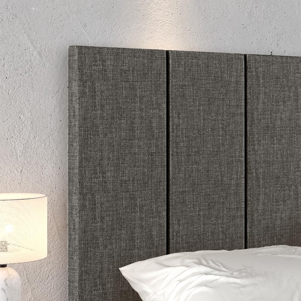 Kit 2 Mesinhas Apoio Cinza/Cinamomo Painel Tv 32 Polegadas Prateleira Suspensa Cabeceira Cama Box Queen Size 1,60 Linho - Lojas RPM