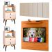 Kit 2 Mesinhas Apoio Off White Painel Cinamomo Tv 32 Polegadas Prateleira Suspensa Cabeceira Cama Box Queen Size 1,60 Areia Suede - Lojas RPM