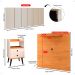 Kit 2 Mesinhas Apoio Off White Painel Cinamomo Tv 32 Polegadas Prateleira Suspensa Cabeceira Cama Box Queen Size 1,60 Areia Suede - Lojas RPM