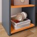 Kit 2 Mesinhas Bella Lateral Prateleira Cinza/Cinamomo Cabeceira Parise Suspensa Cama Box Queen Size 1,60 Estofada Suede - Lojas RPM