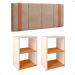 Kit 2 Mesinhas Bella Lateral Prateleira Off White/Cinamomo Cabeceira Parise Suspensa Cama Box Queen Size 1,60 Estofada Bege Suede - Lojas RPM