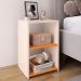 Kit 2 Mesinhas Bella Lateral Prateleira Off White/Cinamomo Cabeceira Parise Suspensa Cama Box Queen Size 1,60 Estofada Bege Suede - Lojas RPM