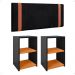 Kit 2 Mesinhas Bella Lateral Prateleira Preto/Cinamomo Cabeceira Parise Suspensa Cama Box Queen Size 1,60 Estofada Suede - Lojas RPM