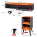 Kit 2 Mesinhas Cabeceira Charme Mesa Lateral Cama Penteadeira Suspensa Decor Puxador Concha Nicho Organizador Cinza/Cinamomo - Lojas RPM