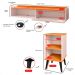 Kit 2 Mesinhas Cabeceira Charme Mesa Lateral Cama Penteadeira Suspensa Decor Puxador Concha Nicho Organizador Off White/Cinamomo - Lojas RPM