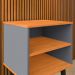 Kit 2 Mesinhas Cabeceira Cinza/Cinamomo Nicho Prateleira Organizadora Painel Suspenso Parise Cama Box Casal 1,40 Suede - Lojas RPM