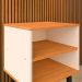 Kit 2 Mesinhas Cabeceira Off White/Cinamomo Nicho Prateleira Organizadora Painel Suspenso Parise Cama Box Casal 1,40 Bege Suede - Lojas RPM