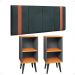 Kit 2 Mesinhas Cinza/Cinamomo Canto Nicho Prateleira Porta Objetos Cabeceira Suspensa Almofadada Cama Box Casal 1,40 Detalhe Lateral Suede - Lojas RPM