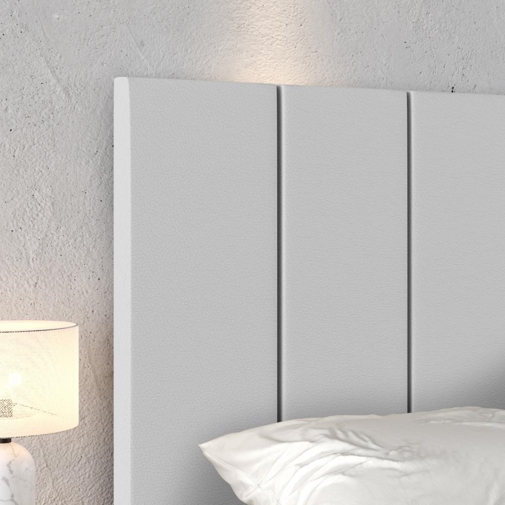 Kit 2 Mesinhas Decore Branco Nicho Porta Objetos Cabeceira Suspensa Júlia Cama Box Casal 1,60 Corino - Lojas RPM