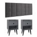 Kit 2 Mesinhas Decore Cinza/Preto Nicho Porta Objetos Pés Palito Cabeceira Suspensa Bia Cama Box King 1,95 Cinza Suede - Lojas RPM
