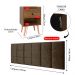 Kit 2 Mesinhas Decore Freijó Nicho Porta Objetos Pés Palito Cabeceira Suspensa Bia Cama Box King 1,95 Marrom Suede - Lojas RPM