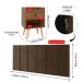 Kit 2 Mesinhas Decore Freijó Nicho Porta Objetos Pés Palito Cabeceira Suspensa Júlia Cama Box King 1,95 Marrom Suede - Lojas RPM