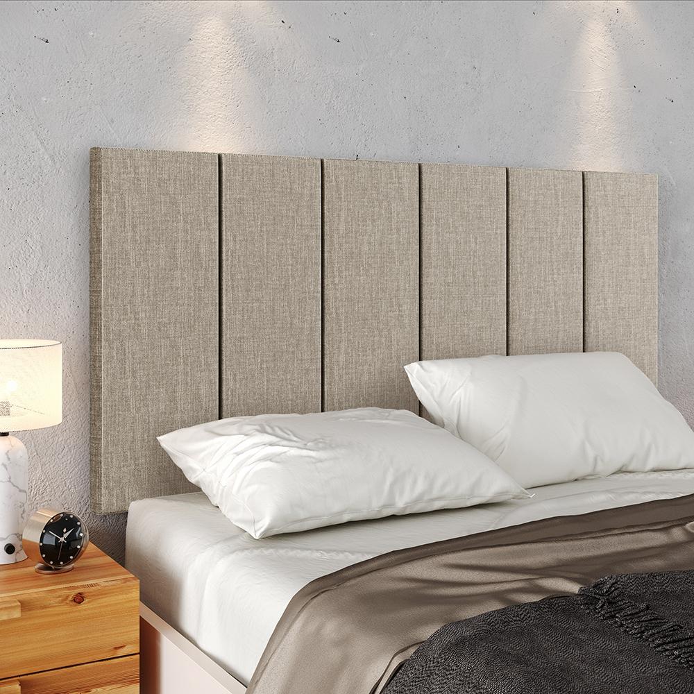 Kit 2 Mesinhas Decore Off White/Cinamomo Nicho Porta Objetos Pés Palito Cabeceira Suspensa Júlia Cama Box King 1,95 Bege Linho - Lojas RPM