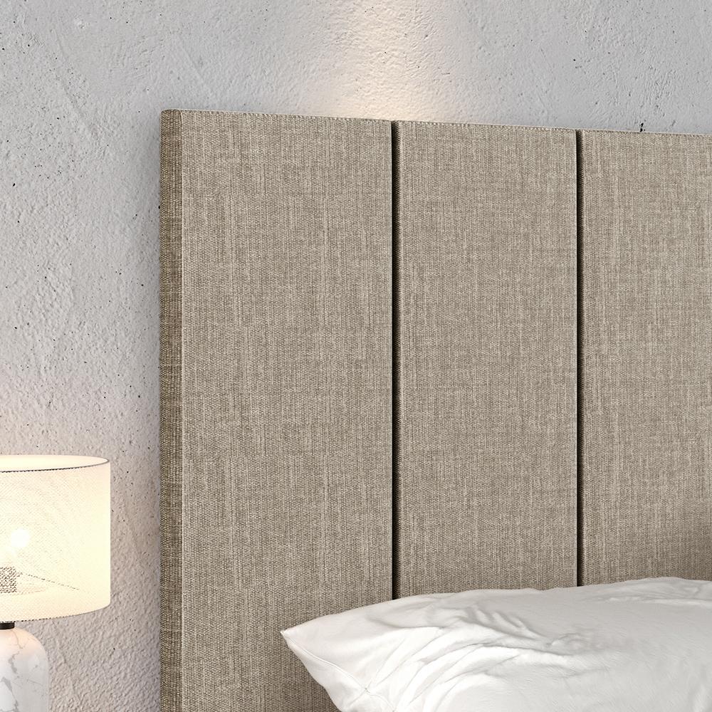 Kit 2 Mesinhas Decore Off White/Cinamomo Nicho Porta Objetos Pés Palito Cabeceira Suspensa Júlia Cama Box King 1,95 Bege Linho - Lojas RPM