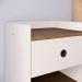 Kit 2 Mesinhas Decore Off/Freijó Nicho Porta Objetos Pés Palito Cabeceira Suspensa Bia Cama Box King 1,95 Bege Suede - Lojas RPM