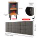 Kit 2 Mesinhas Lateral Charme Nicho Cinza/Cinamomo Cabeceira Suspensa Bia 1,60 Cama Queen Decoração Quarto Casal Linho - Lojas RPM