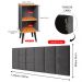 Kit 2 Mesinhas Lateral Charme Nicho Cinza/Cinamomo Cabeceira Suspensa Bia 1,60 Cama Queen Decoração Quarto Casal Suede - Lojas RPM