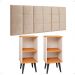 Kit 2 Mesinhas Lateral Charme Nicho Off White/Cinamomo Cabeceira Suspensa Bia 1,60 Cama Queen Decoração Quarto Casal Areia Suede - Lojas RPM