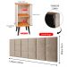 Kit 2 Mesinhas Lateral Charme Nicho Off White/Cinamomo Cabeceira Suspensa Bia 1,60 Cama Queen Decoração Quarto Casal Bege Suede - Lojas RPM