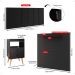 Kit 2 Mesinhas Lateral Painel Preto Tv 32 Polegadas Prateleira Suspensa Cabeceira Cama Box Casal 1,40 Suede - Lojas RPM