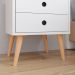 Kit 2 Mesinhas Lateral Painel Tv 32 Polegadas Prateleira Suspensa Cabeceira Cama Box Casal 1,40 Branco Corino - Lojas RPM