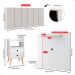 Kit 2 Mesinhas Lateral Painel Tv 32 Polegadas Prateleira Suspensa Cabeceira Cama Box Casal 1,40 Branco Corino - Lojas RPM