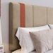 Kit 2 Mesinhas Off White/Cinamomo Canto Nicho Prateleira Cabeceira Suspensa Almofadada Cama Box Queen Size 1,6 Detalhe Lateral Bege Suede - Lojas RPM