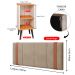 Kit 2 Mesinhas Off White/Cinamomo Canto Nicho Prateleira Cabeceira Suspensa Almofadada Cama Box Queen Size 1,6 Detalhe Lateral Bege Suede - Lojas RPM