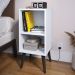 Kit 2 Mesinhas Pequena Charme Jogo Quarto Casal Cabeceira Bia Cama Box King Size 1,95 Branco Corino - Lojas RPM