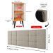 Kit 2 Mesinhas Pequena Charme Off White/Cinamomo Jogo Quarto Casal Cabeceira Bia Cama Box King Size 1,95 Bege Linho - Lojas RPM