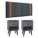Kit 2 Mesinhas Pequena Decore Nicho Gaveta Organizadora Cabeceira Suspensa Cama Box Casal Detalhe Lateral Cinza Suede - Lojas RPM
