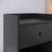 Kit 2 Mesinhas Pequena Decore Nicho Gaveta Organizadora Cabeceira Suspensa Cama Box Casal Detalhe Lateral Preto Suede - Lojas RPM